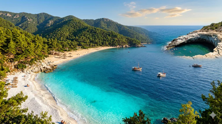 Plaje Thassos 2026: Ghid complet cu nisip auriu, ape turcoaz și plaje de marmură
