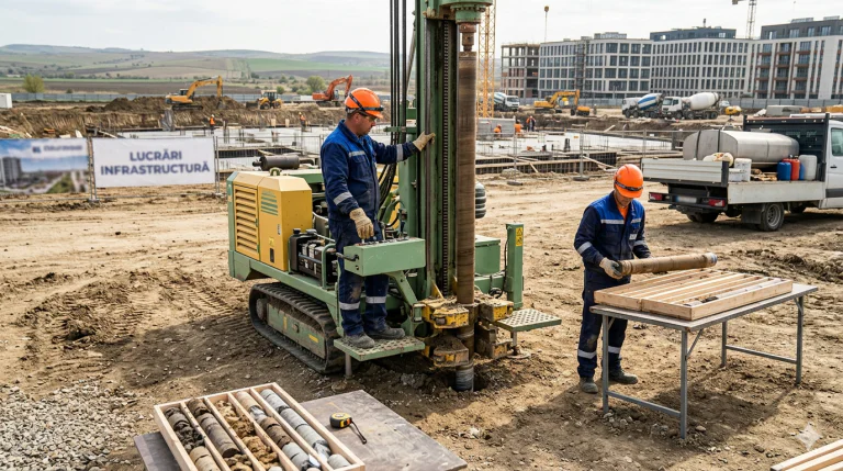 Cod CAEN 4313 în 2026: Ce activități include, autorizații necesare și cum înființezi o firmă de foraje și sondaje geotehnice